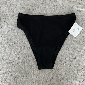 Black high waisted bikini bottom